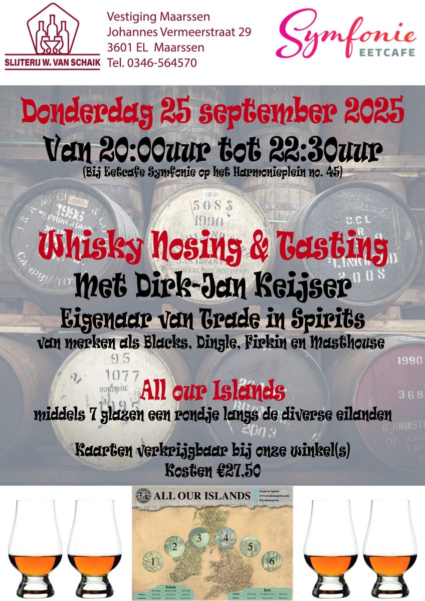 Whisky Nosing & Tasting “All Our Islands 25 september 2025 @ 20:00 – 22:00 - Dramtable